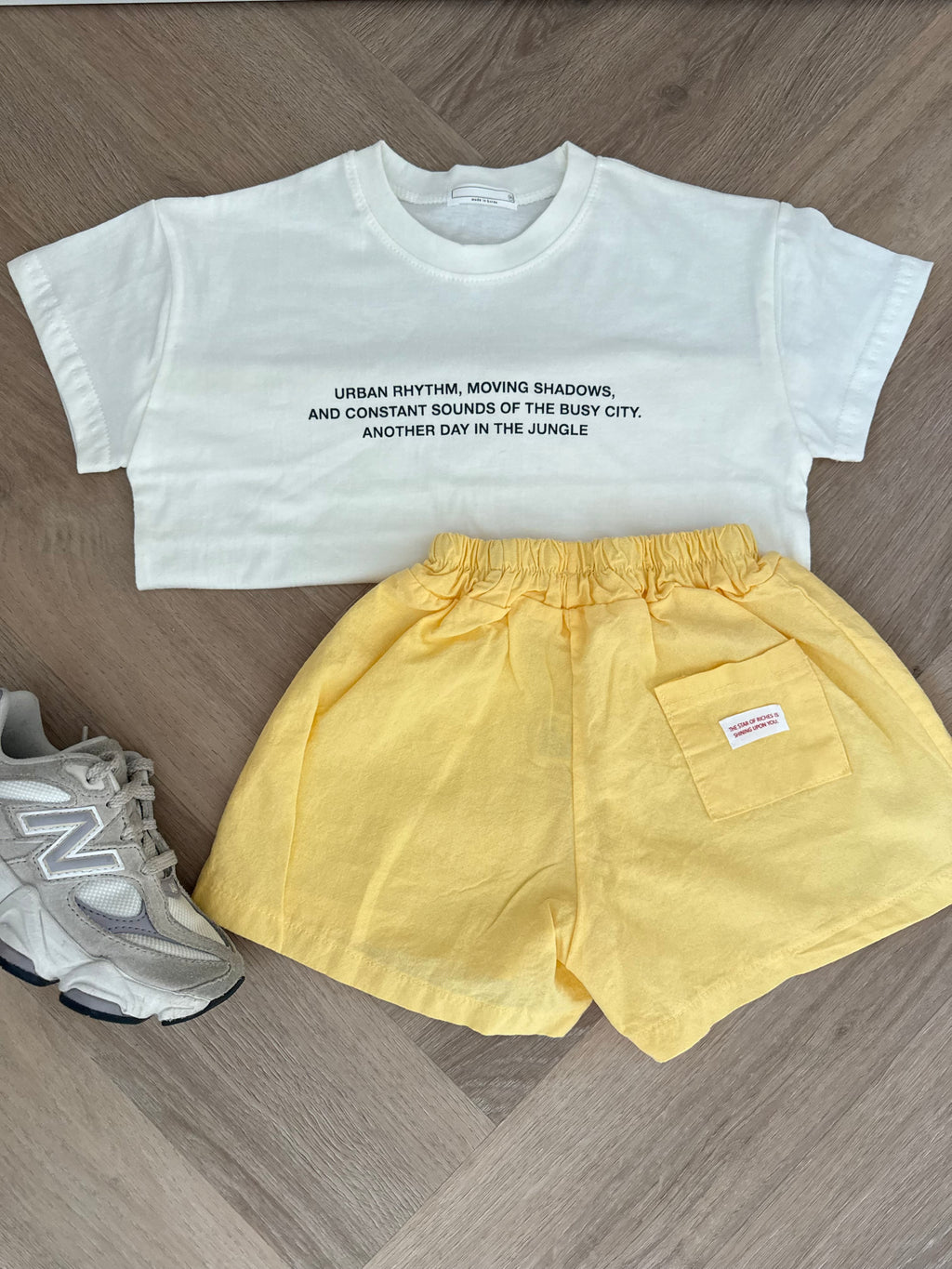 Pastel yellow shorts