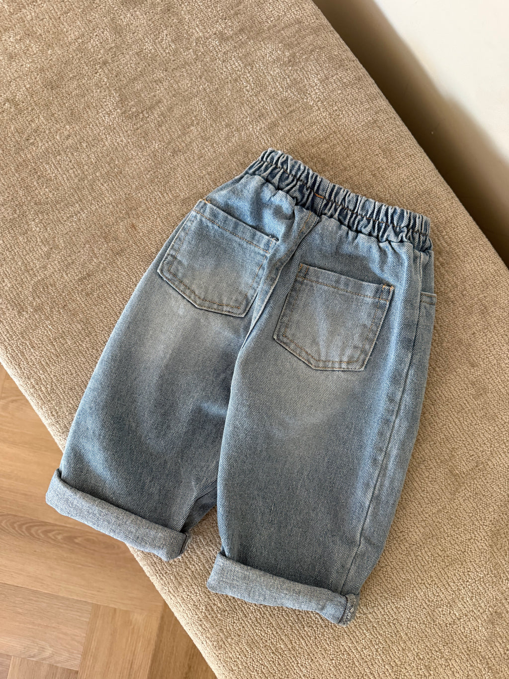 WASHED DENIM PANTS