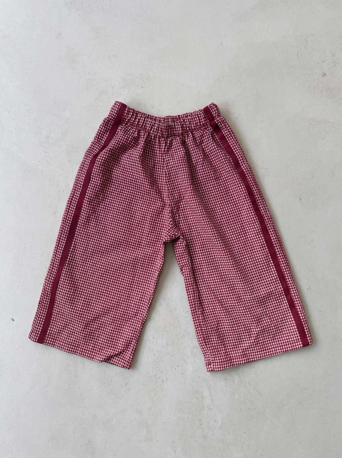BAGGY CHECK PANTS - RED
