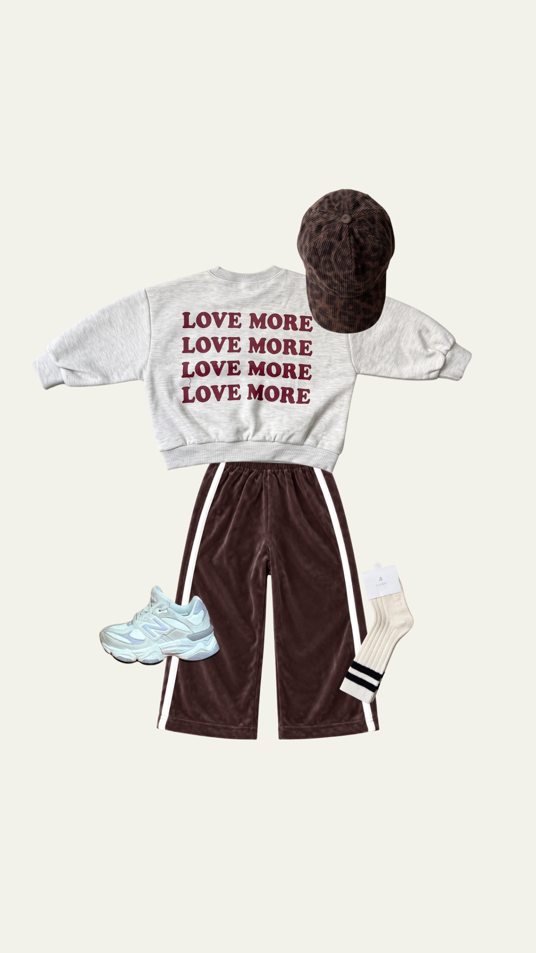 VELVET TRACKPANTS - DARK BROWN