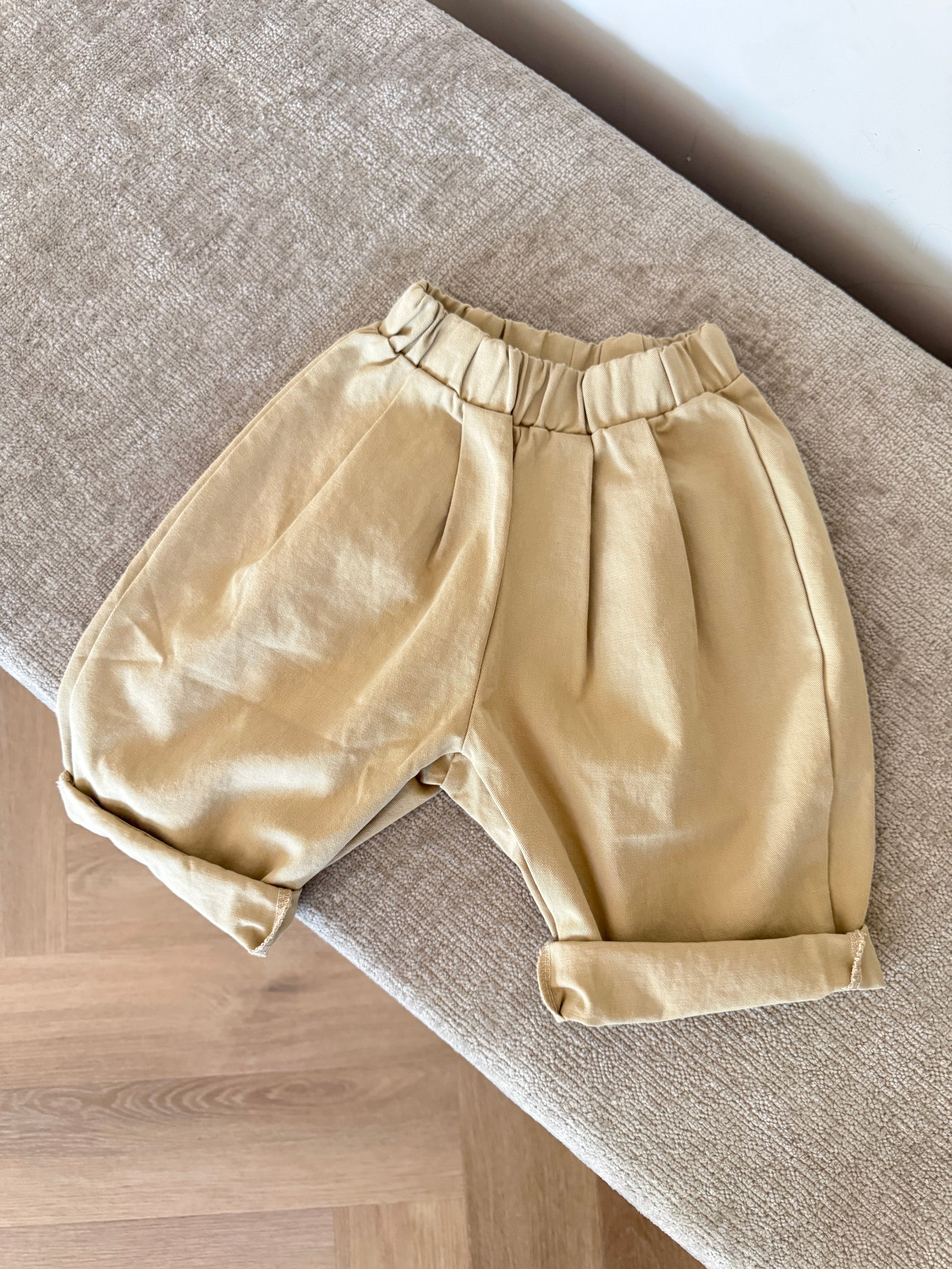 BAGGY COTTON PANTS - BEIGE