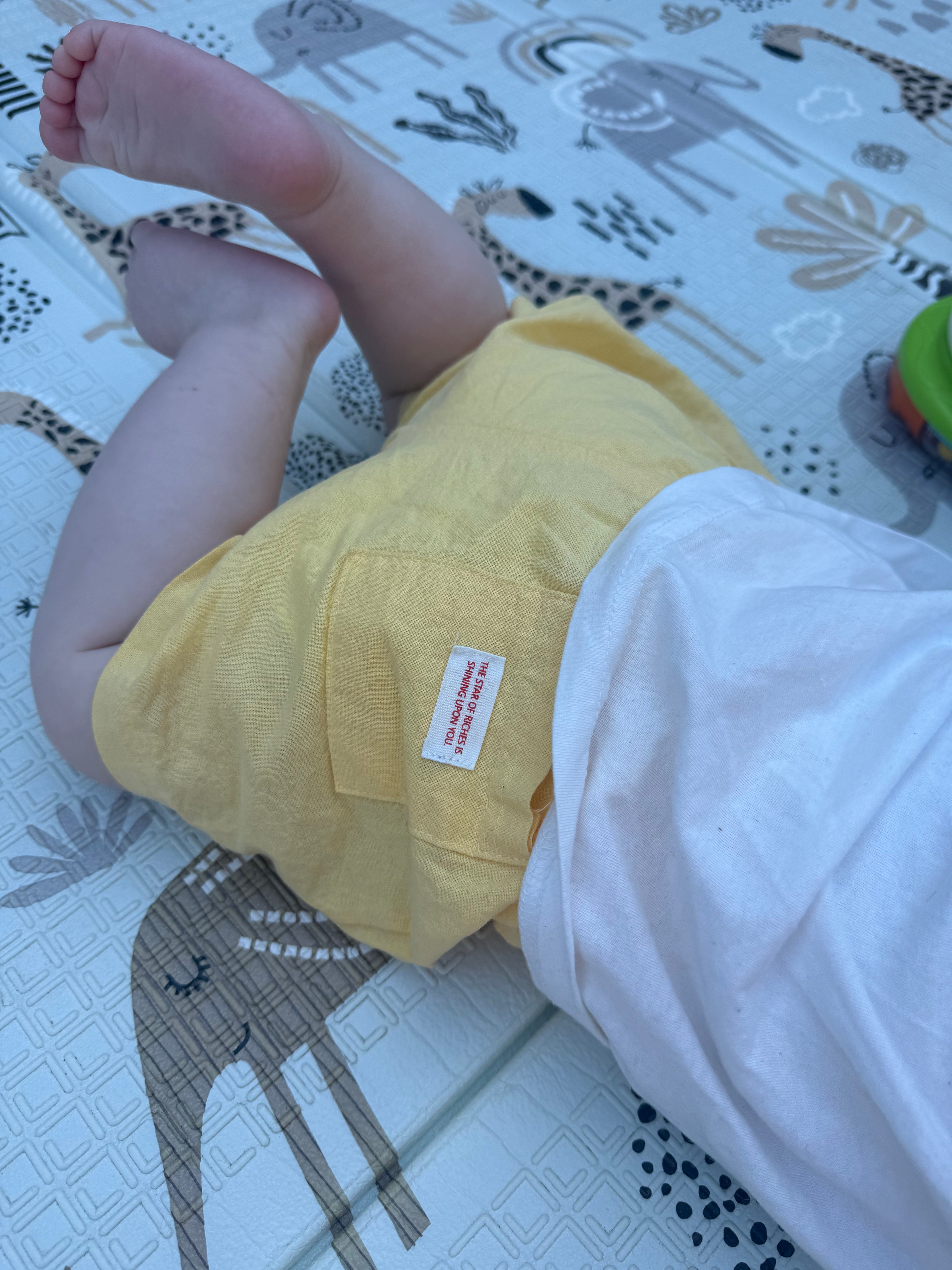 Pastel yellow shorts