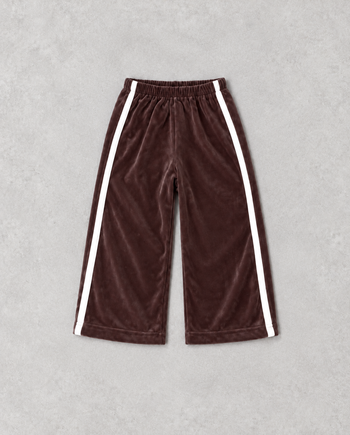 VELVET TRACKPANTS - DARK BROWN