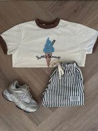 Baggy stripe shorts