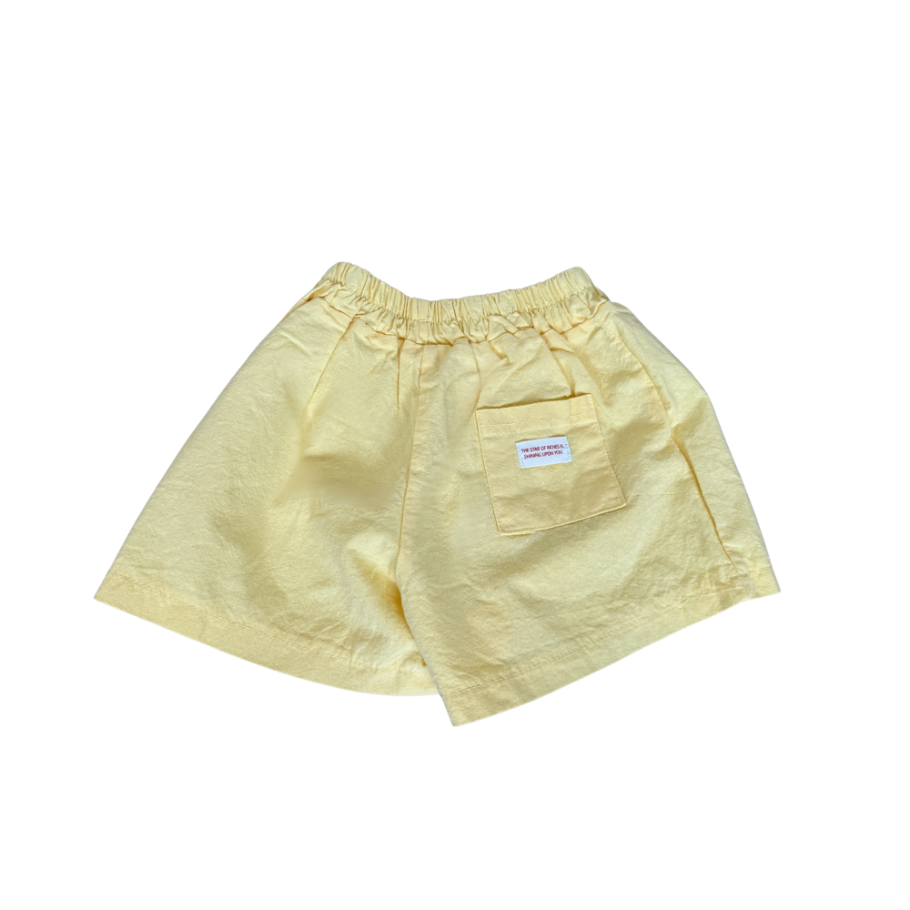 Pastel yellow shorts