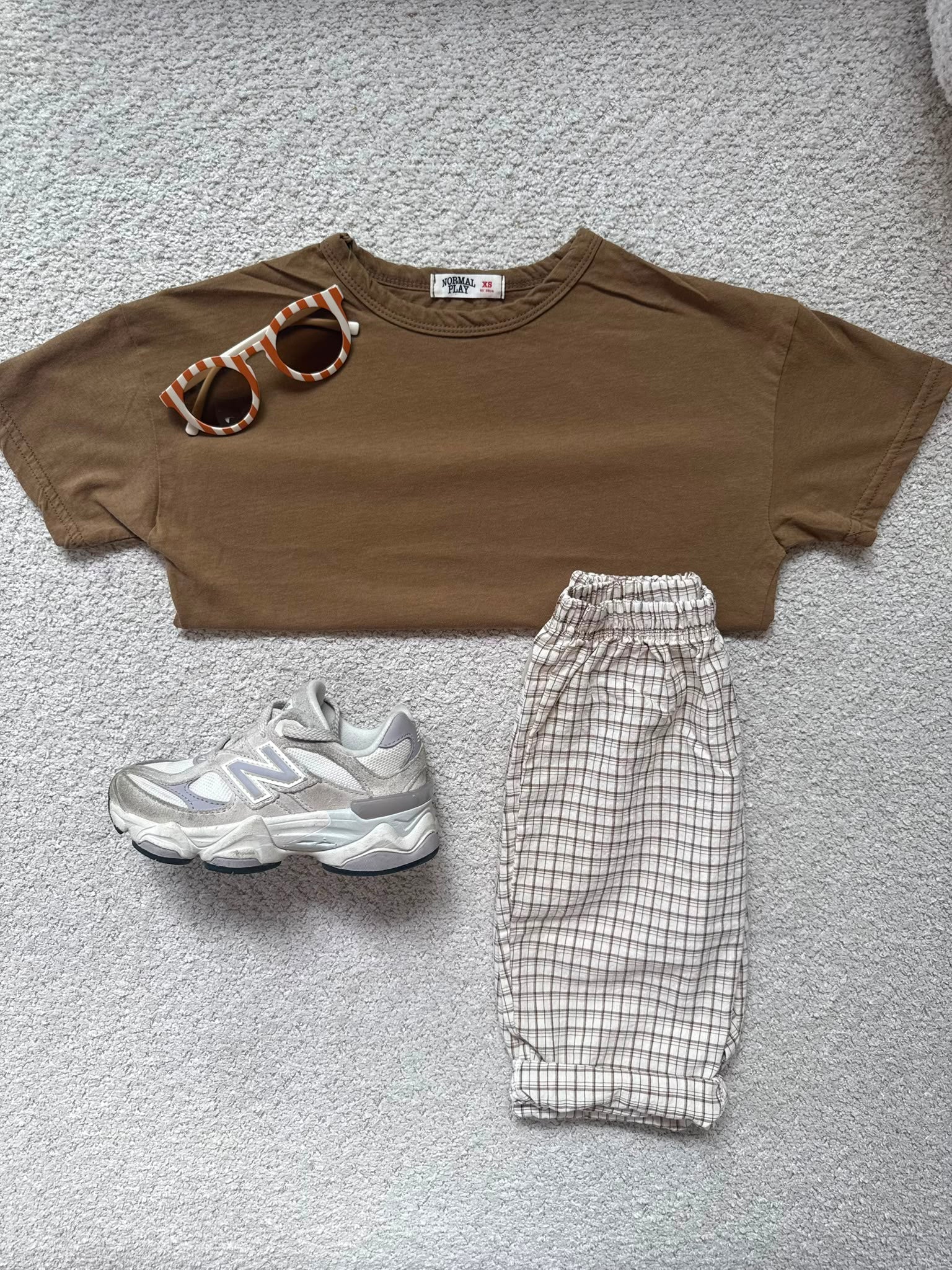 Soft check pants