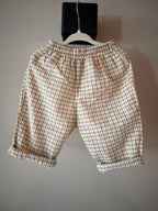 Soft check pants